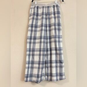 Hollister Gray and White Plaid Sleep Pants